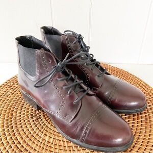 Ariat Ankle Boots, Size 7M Made In Brazil Leather  Burgundy Brown Shoes